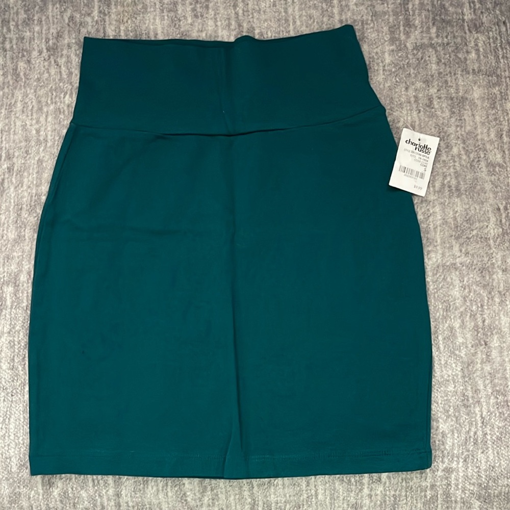 Charlotte Russe teal mini skirt size small